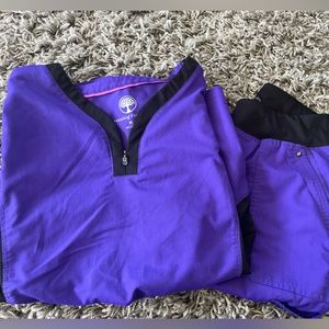 Purple healing hands medium scrubs washed once never worn